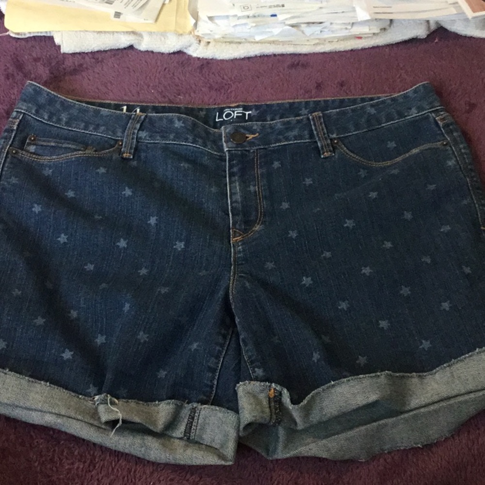 New Ann Taylor LOFT Blue Jean 14R Shorts